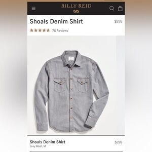 Billy Reid Shoals Button Down Shirt